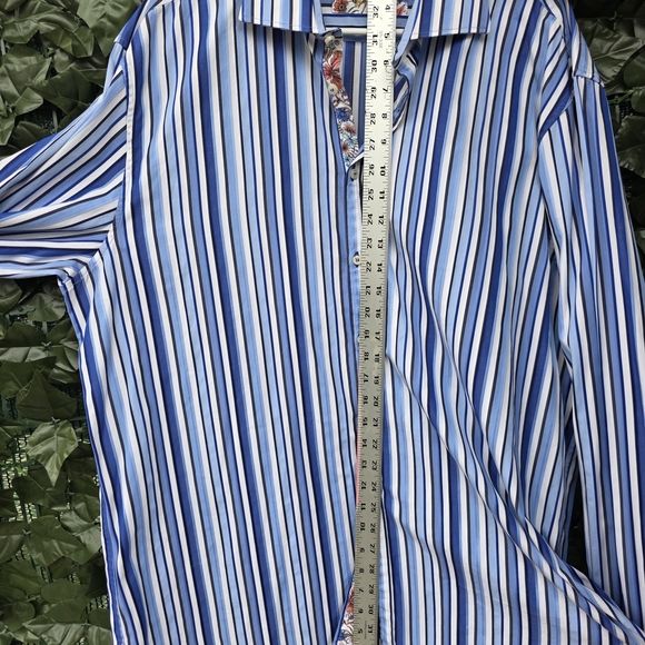 Poggianti 1958 Long Sleeve Button Up Striped Shirt - Picture 7 of 8